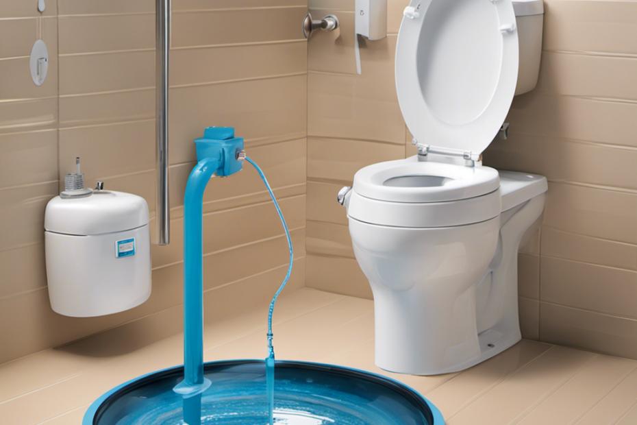 An image showcasing a step-by-step guide on maximizing water level in the toilet bowl