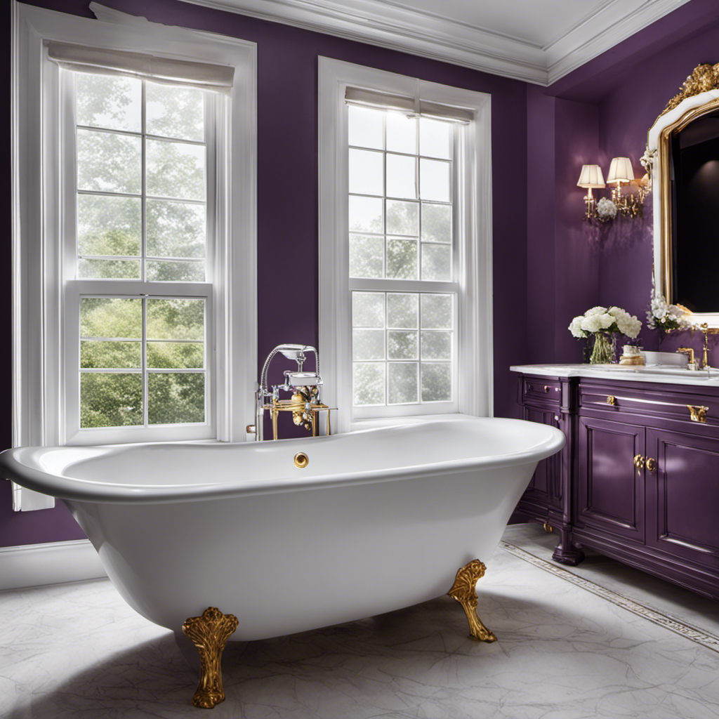 An image showcasing a sparkling, pristine bathtub with a gleaming white surface