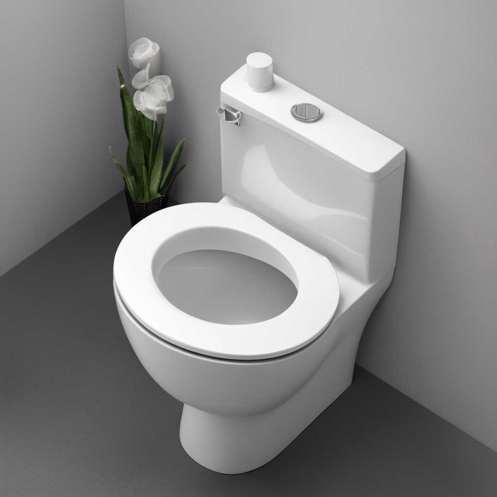 An image showcasing a sparkling, pristine toilet bowl with a ring-free surface