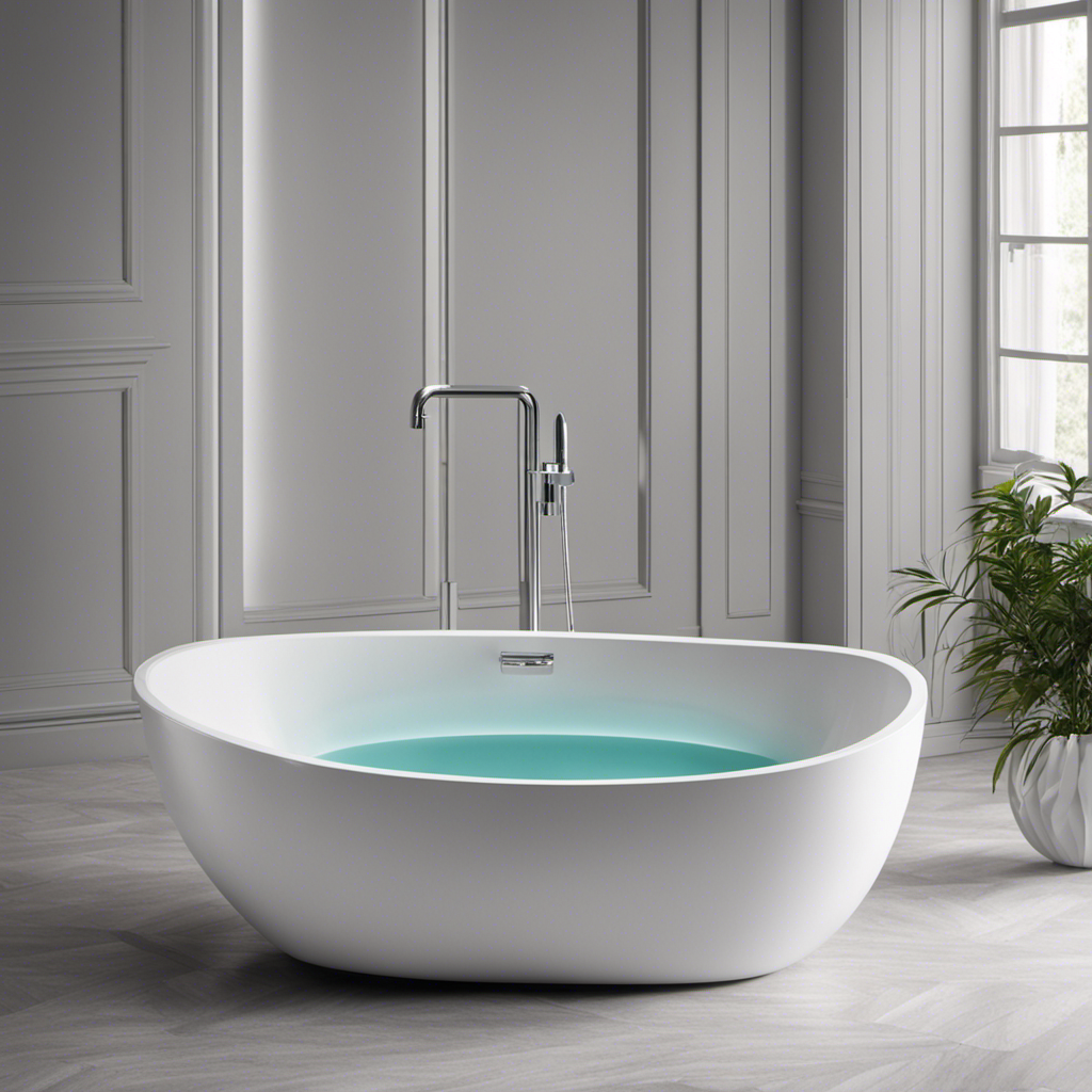 An image showcasing a clean, dry bathtub surface with a pair of suction cups firmly adhered to it