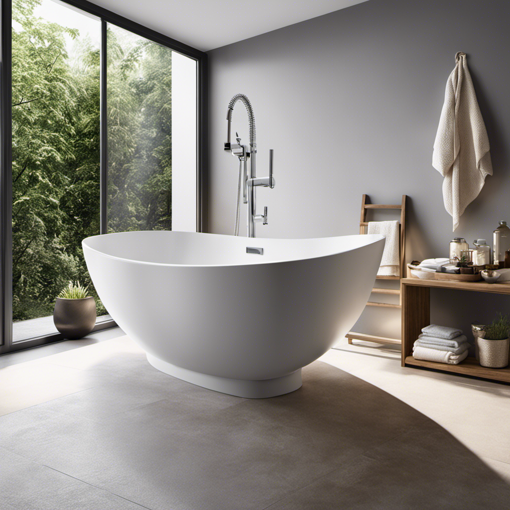 An image showcasing a step-by-step guide to installing a freestanding bathtub