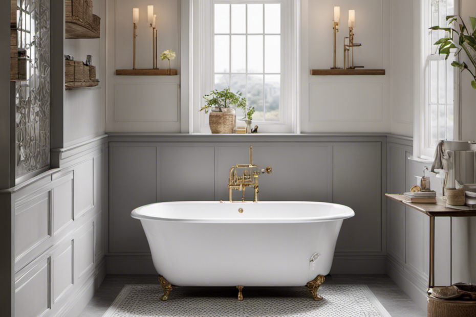 An image showcasing a step-by-step guide on installing a new bathtub