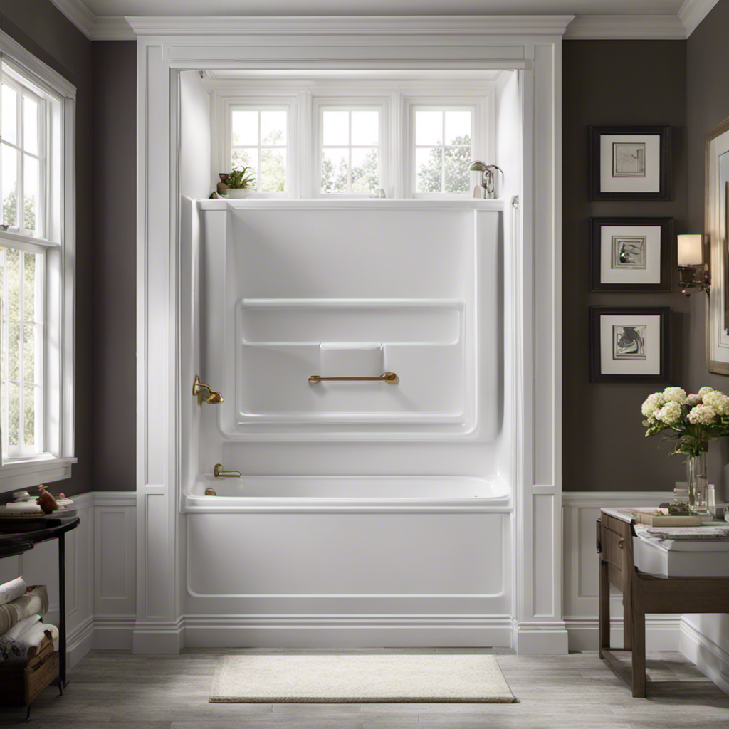 An image showcasing a step-by-step guide to installing an alcove bathtub