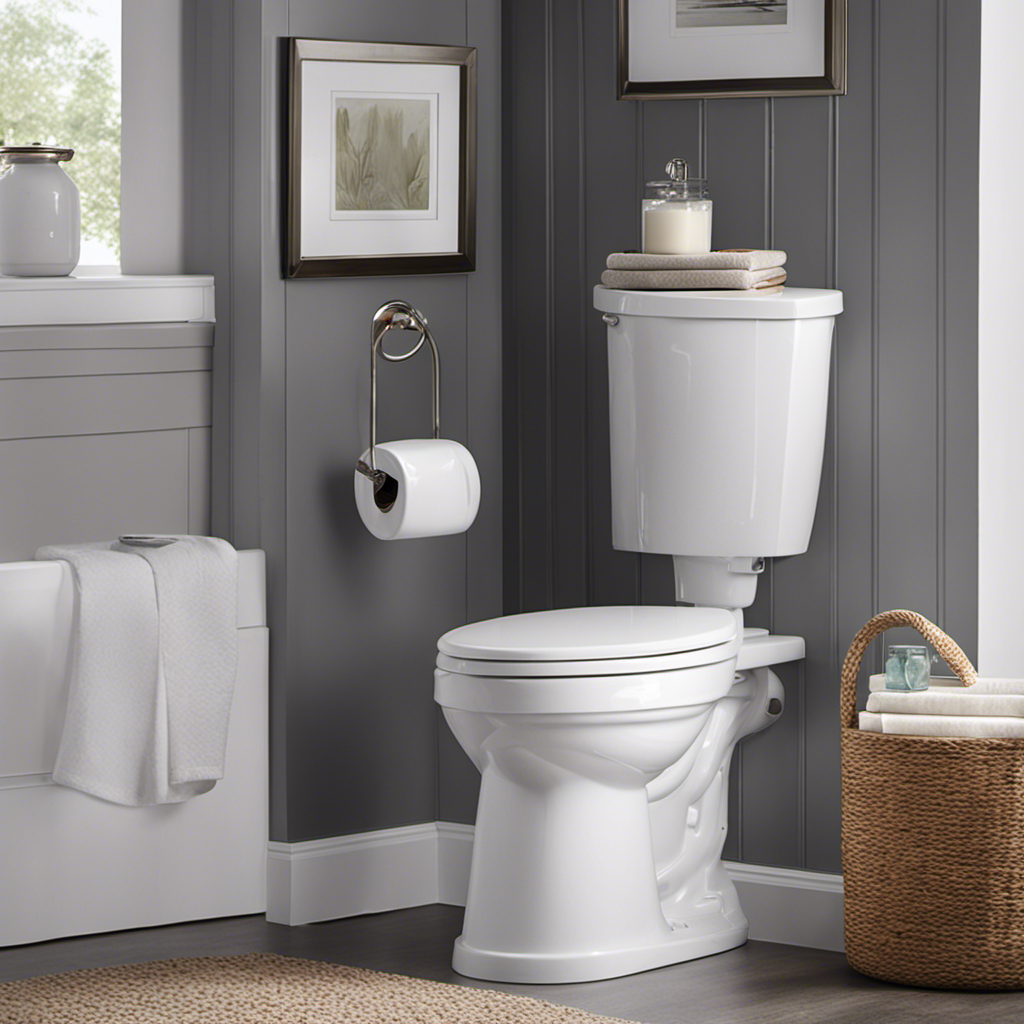 An image showcasing a step-by-step installation guide for an American Standard toilet