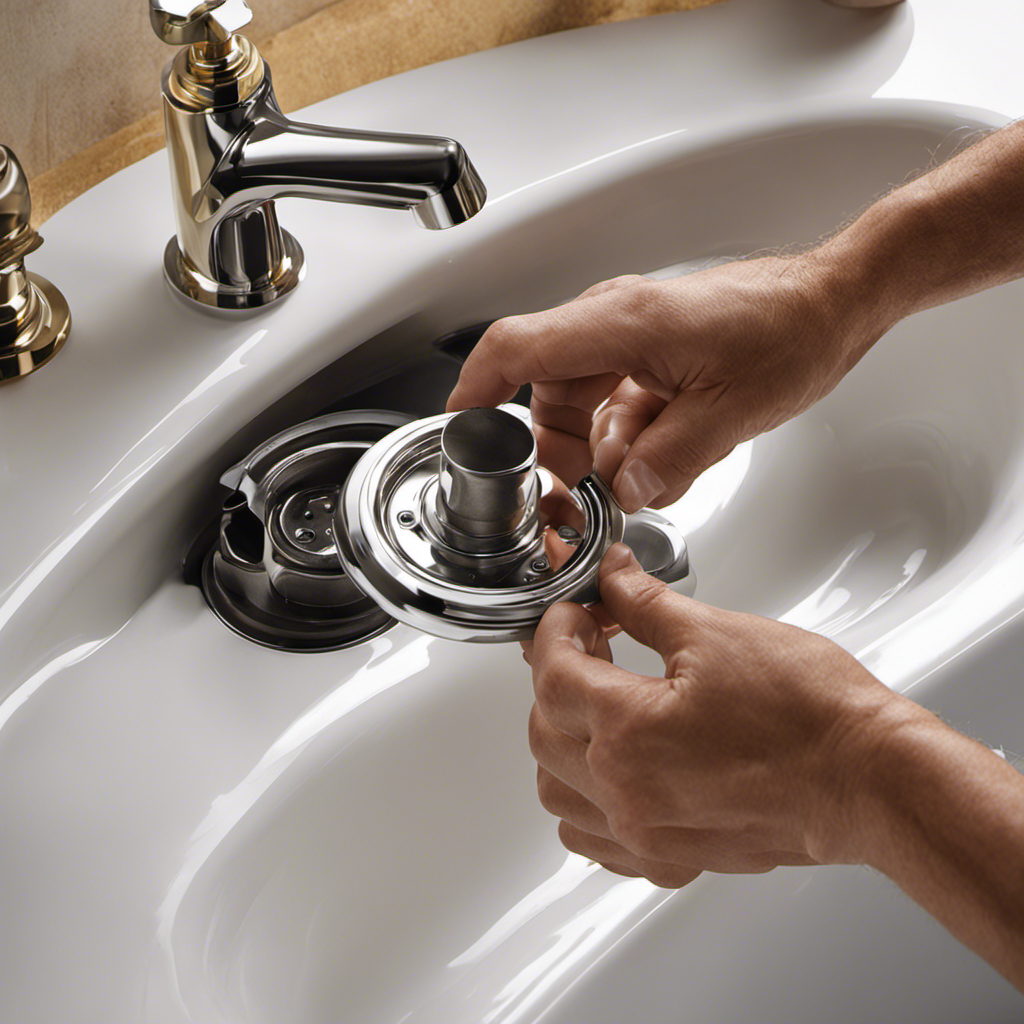 An image capturing a step-by-step guide on installing a bathtub drain and overflow