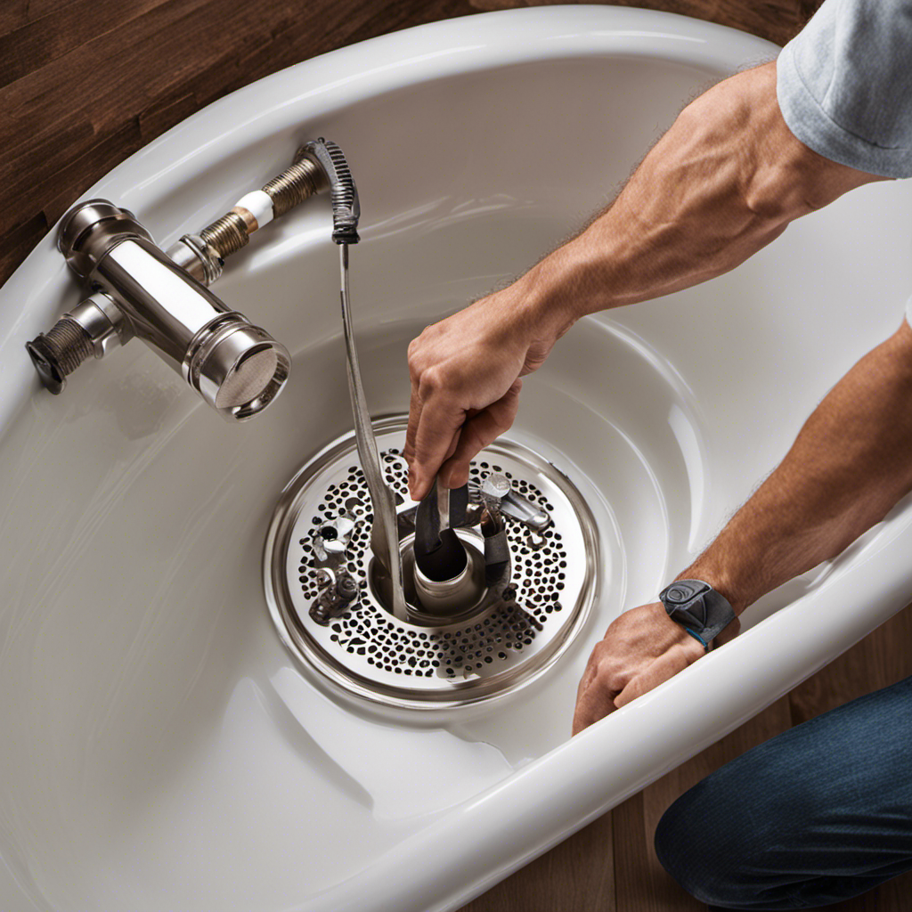 An image showcasing a step-by-step guide to installing a bathtub drain