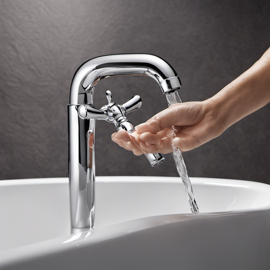 An image capturing the final stage of bathtub faucet installation