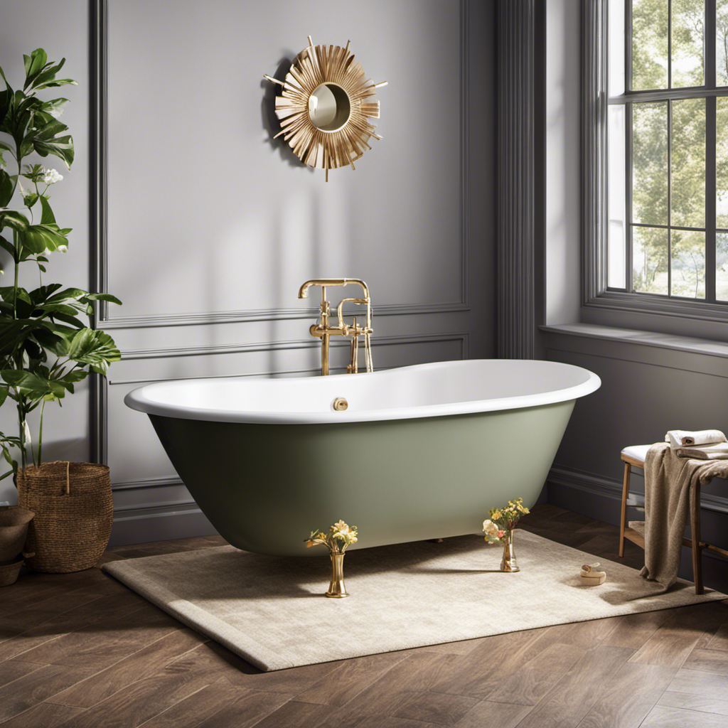 An image showcasing a step-by-step guide on installing a drop-in bathtub