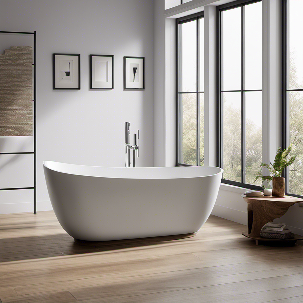 An image showcasing a step-by-step installation guide for a freestanding bathtub