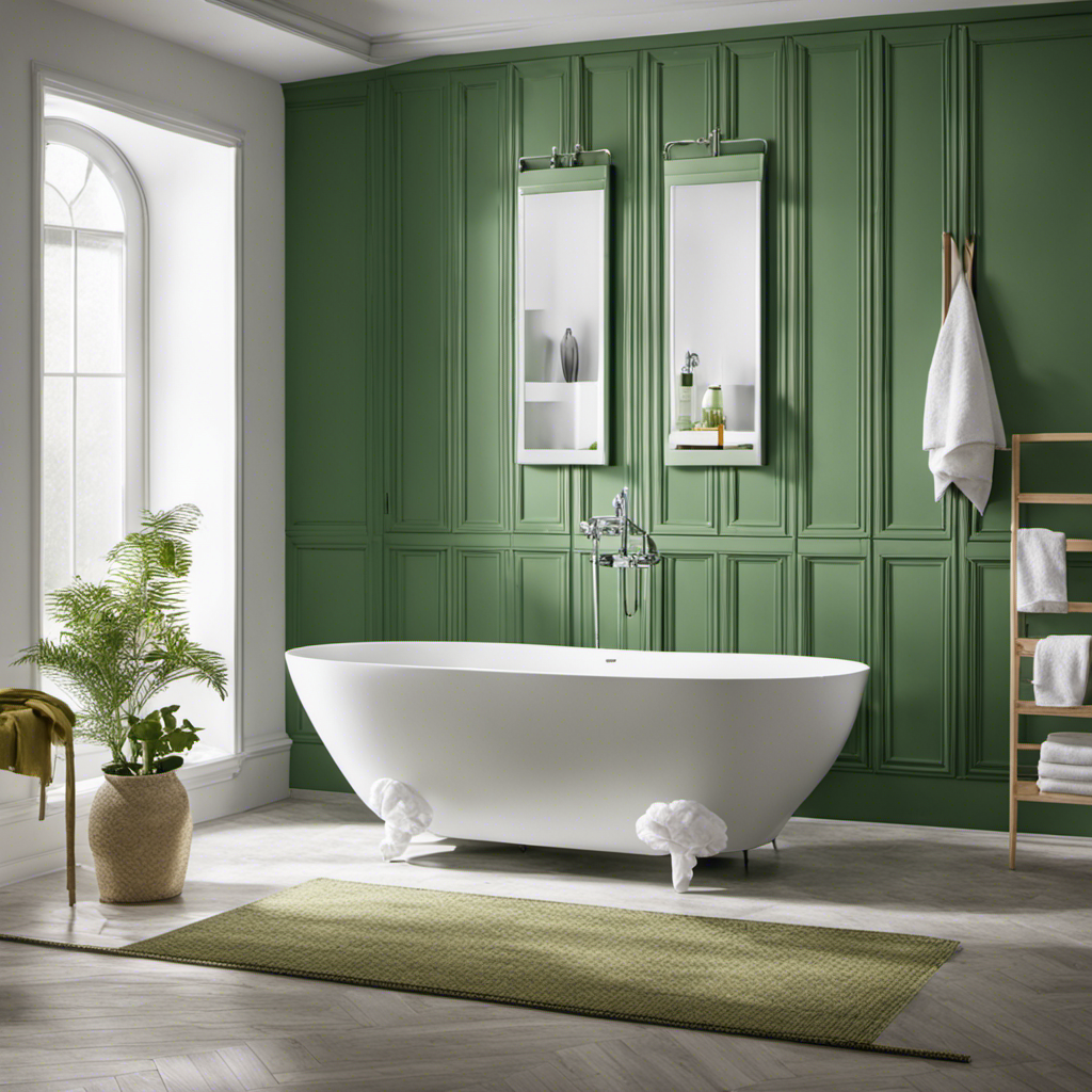 An image showcasing step-by-step installation of green board around a bathtub