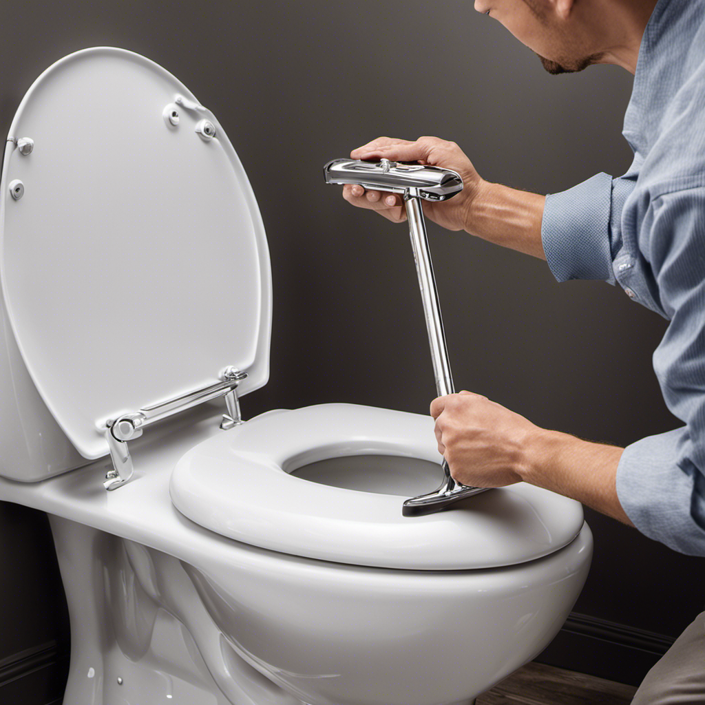 An image showcasing the step-by-step process of installing a toilet handle