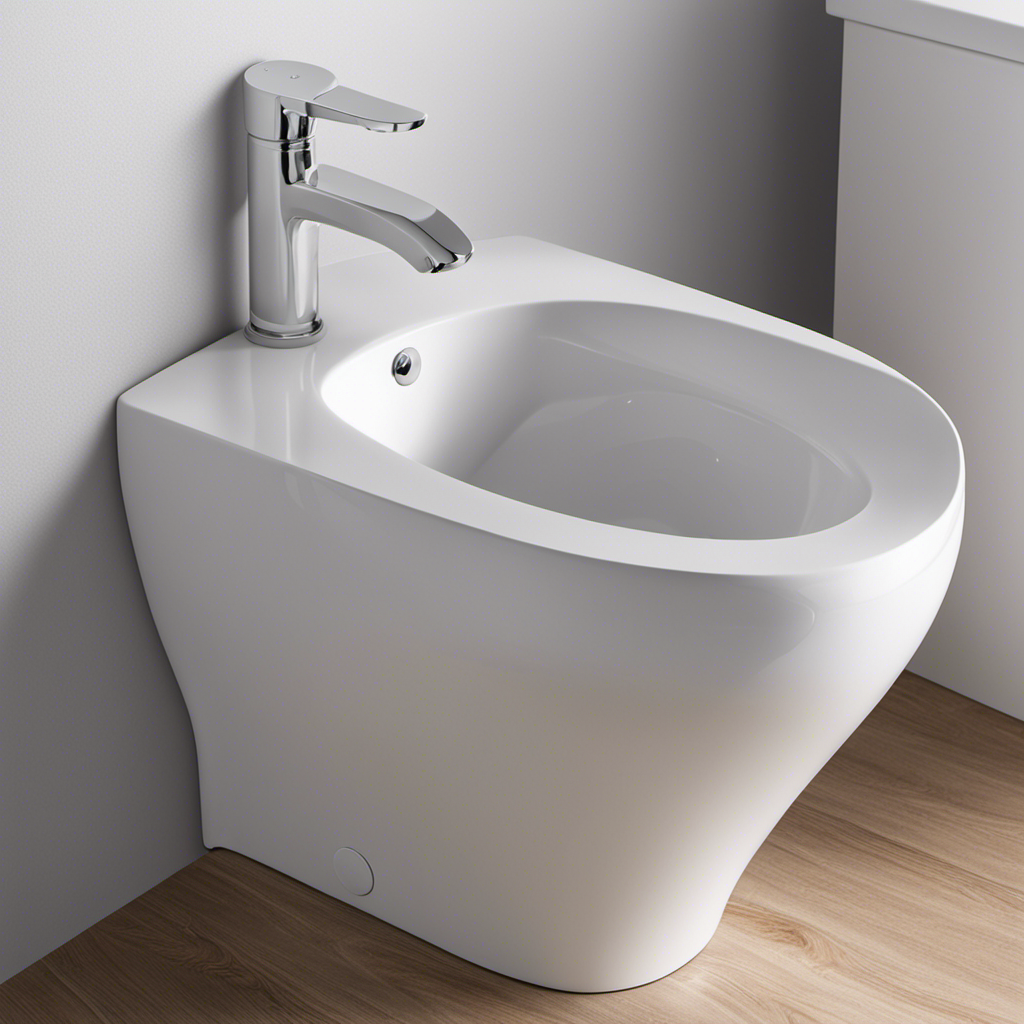 An image showcasing a sparkling, pristine toilet bowl