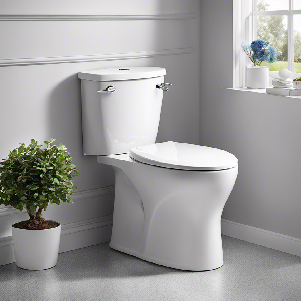 An image showcasing a sparkling toilet bowl without any scrub marks