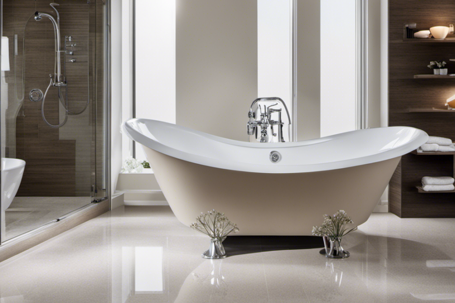 the transformation of a stained and dull bathtub into a pristine oasis of cleanliness