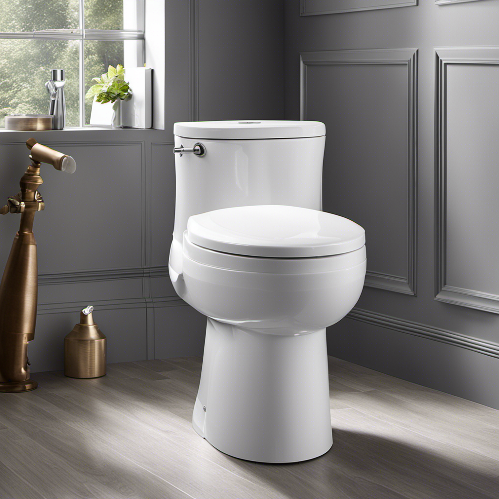 An image that showcases a step-by-step guide to enhancing toilet flush strength