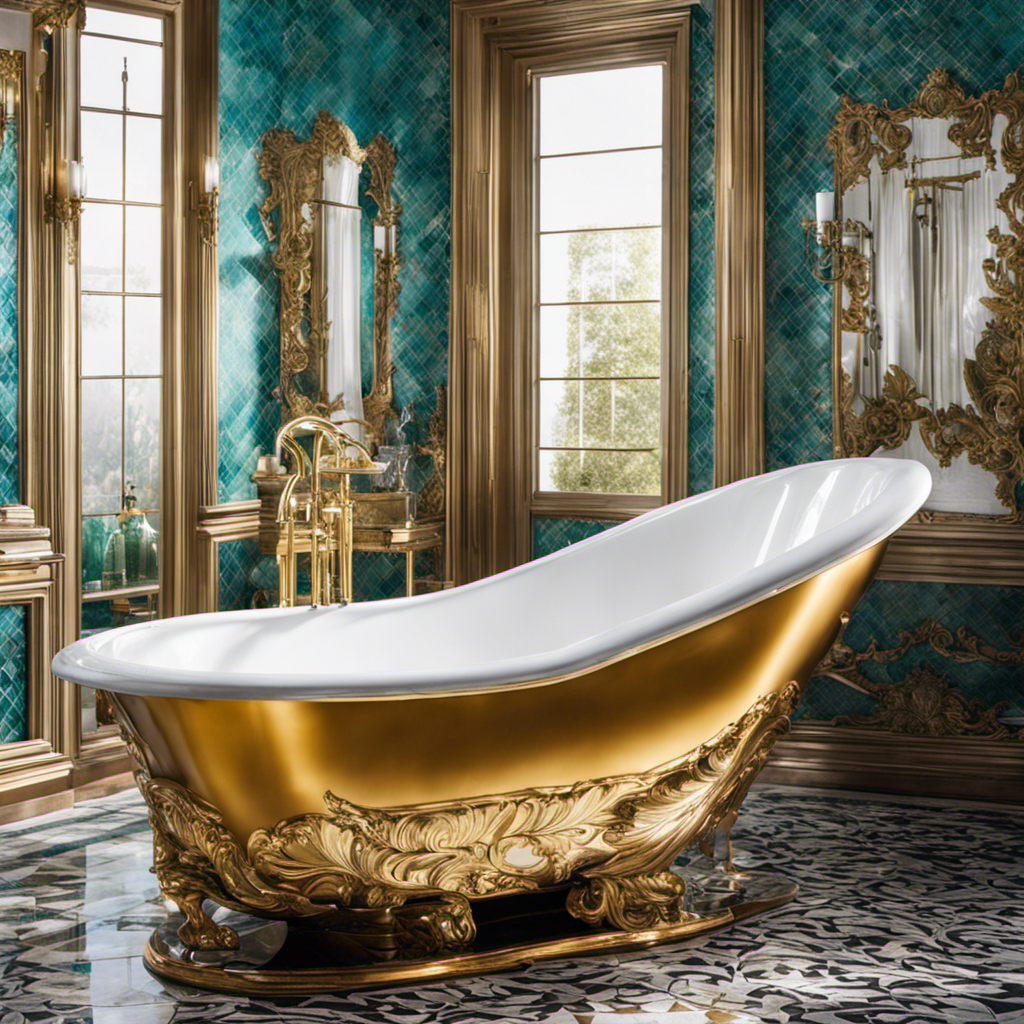 An image showcasing a worn-out bathtub transformed into a gleaming masterpiece
