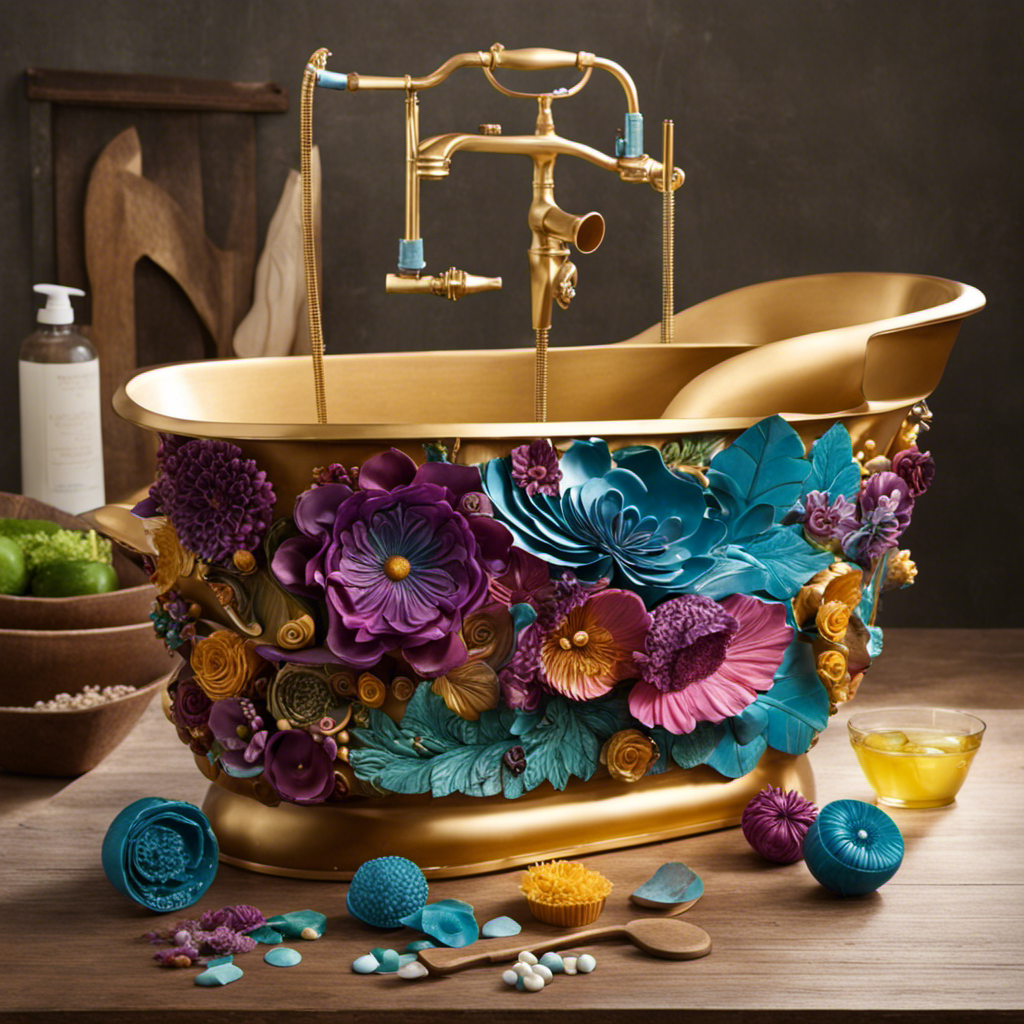 An image showcasing the step-by-step process of crafting bathtub crank