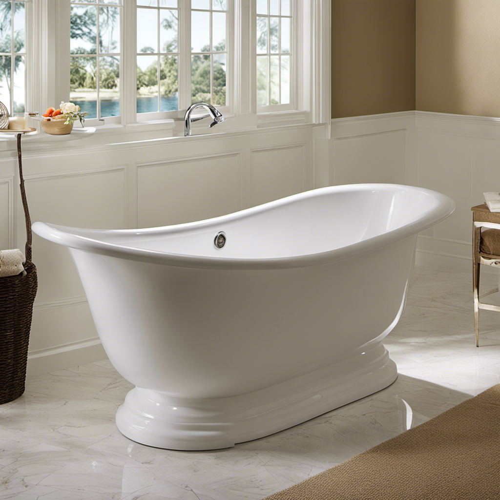 An image showcasing the transformation of an aged bathtub into a gleaming masterpiece