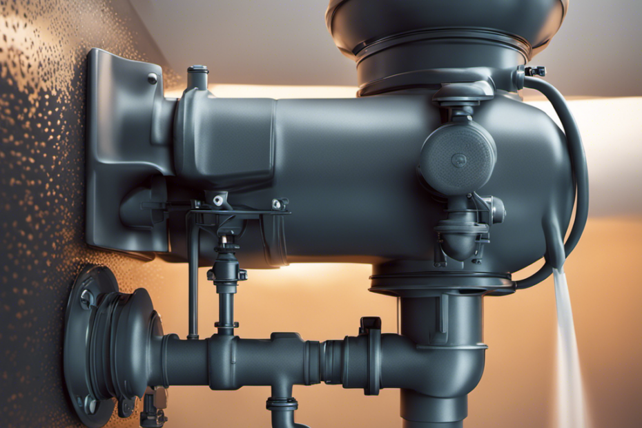 An image showing a close-up view of a toilet tank with a running water supply valve