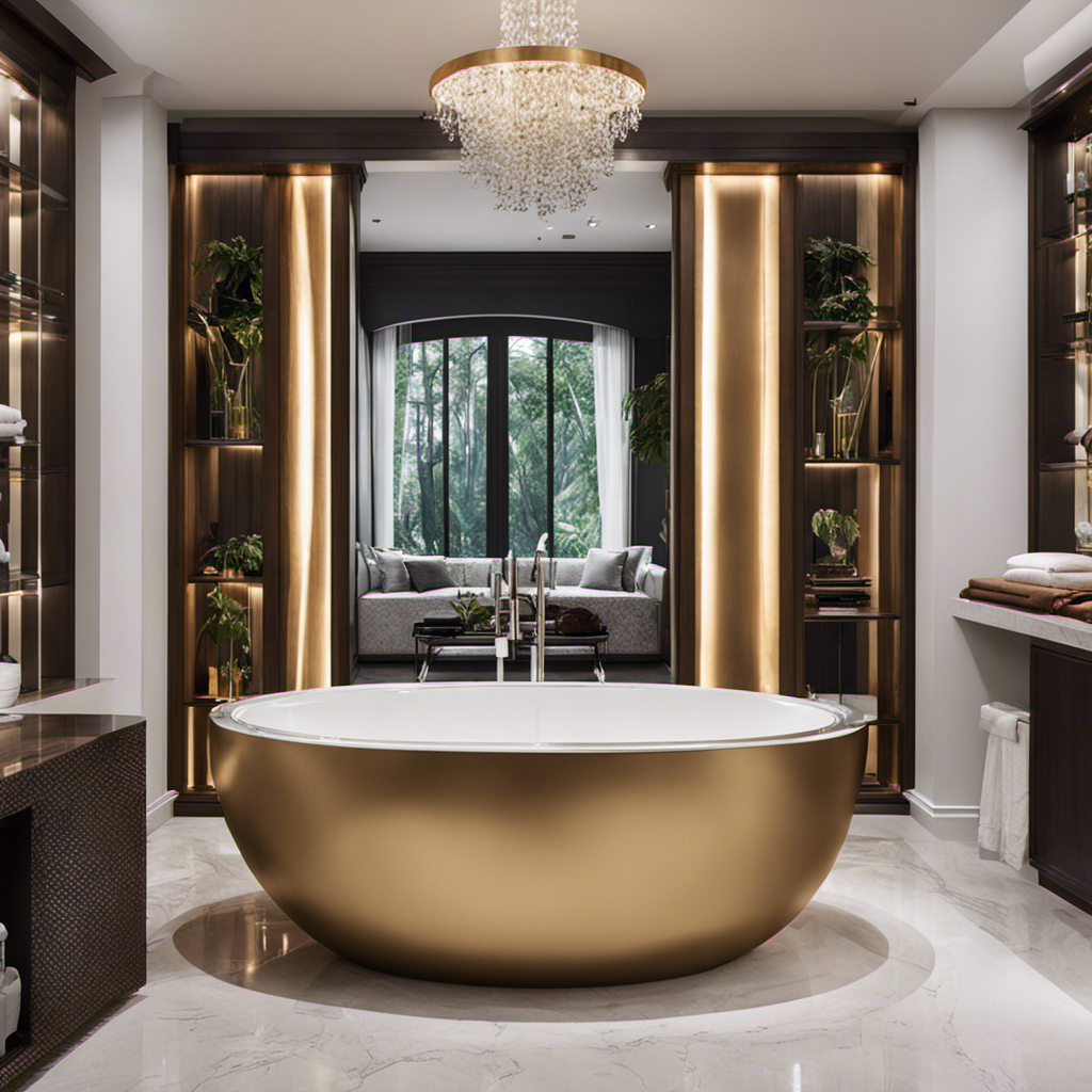 An image showcasing a step-by-step guide on crafting your own luxurious bathtub