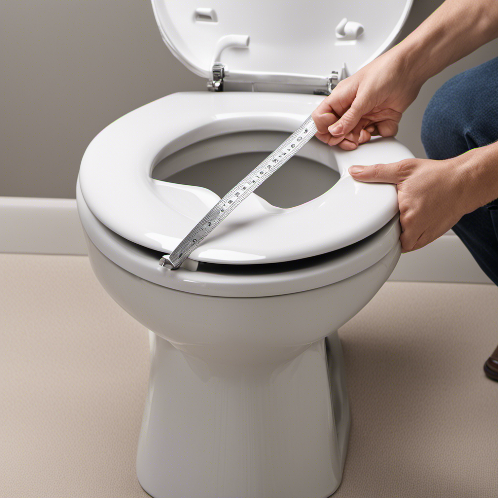 An image to illustrate a blog post about measuring a toilet seat for replacement
