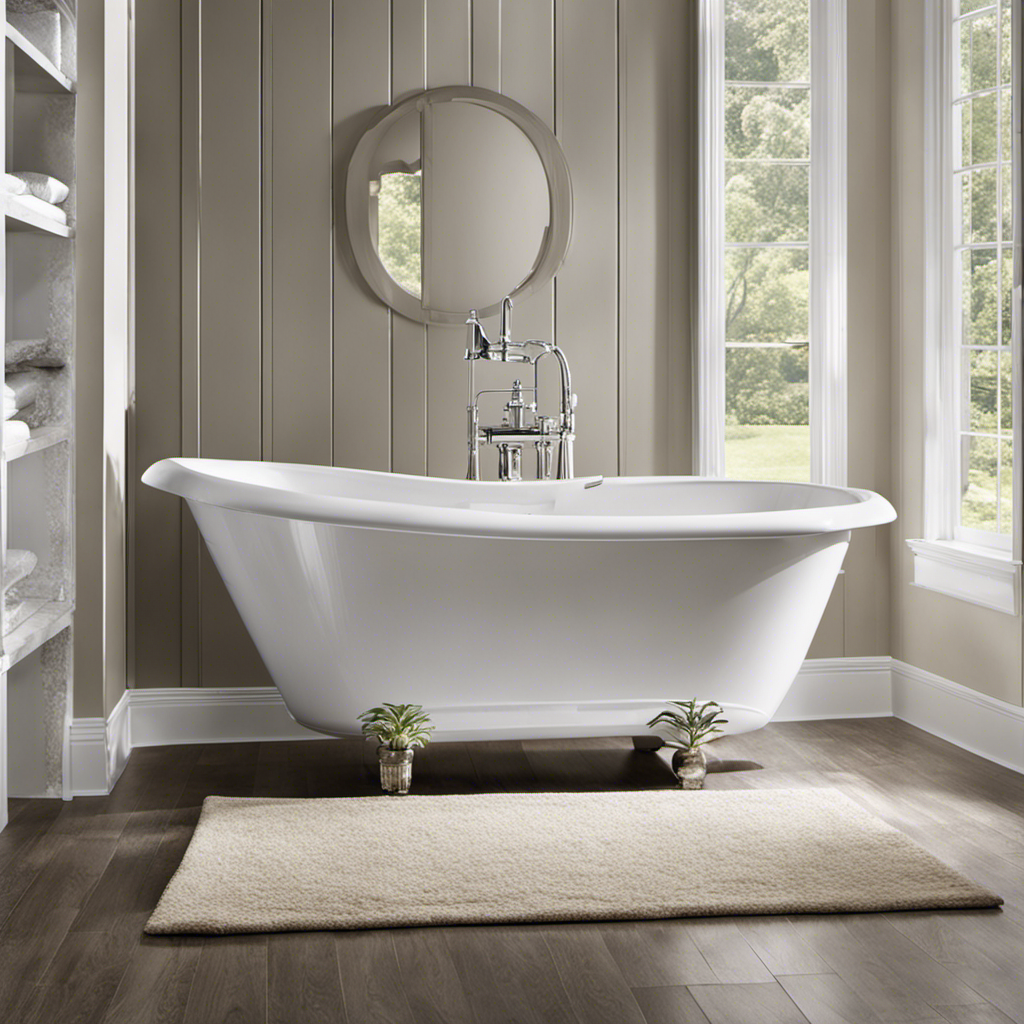 An image showcasing a pristine white bathtub transformation