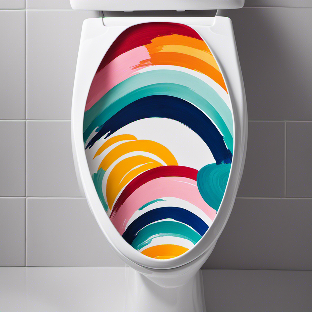 An image showcasing a step-by-step guide to painting a toilet seat