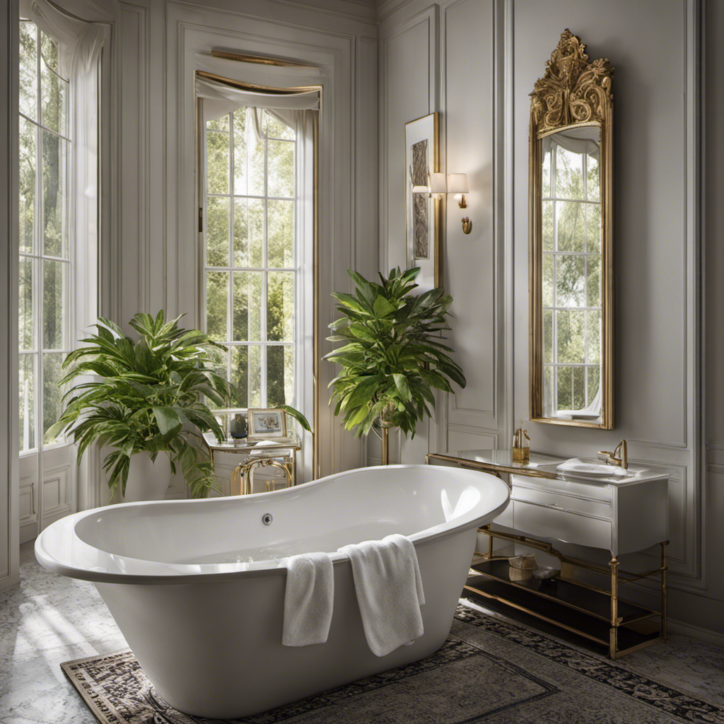 An image showcasing a gleaming bathtub, radiating a pristine sheen