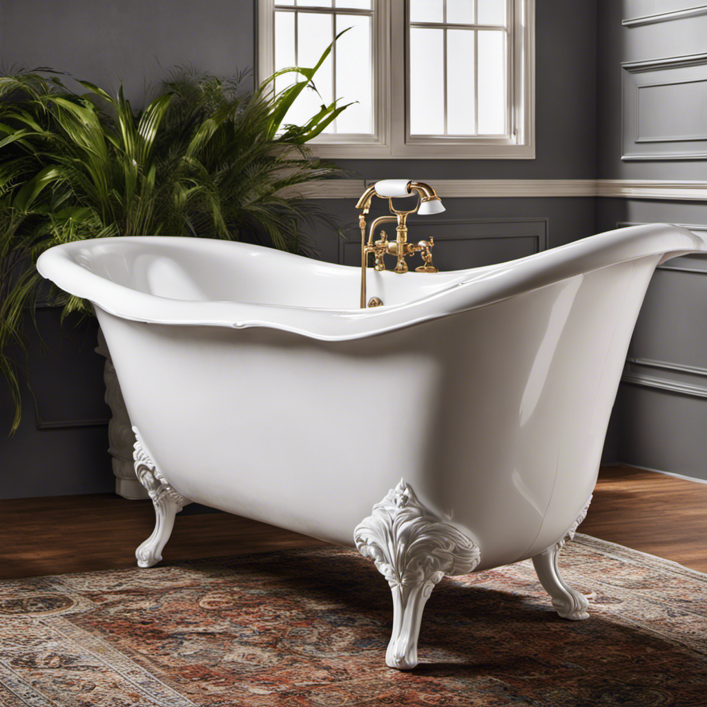 An image capturing the transformation of an old bathtub into a sleek masterpiece