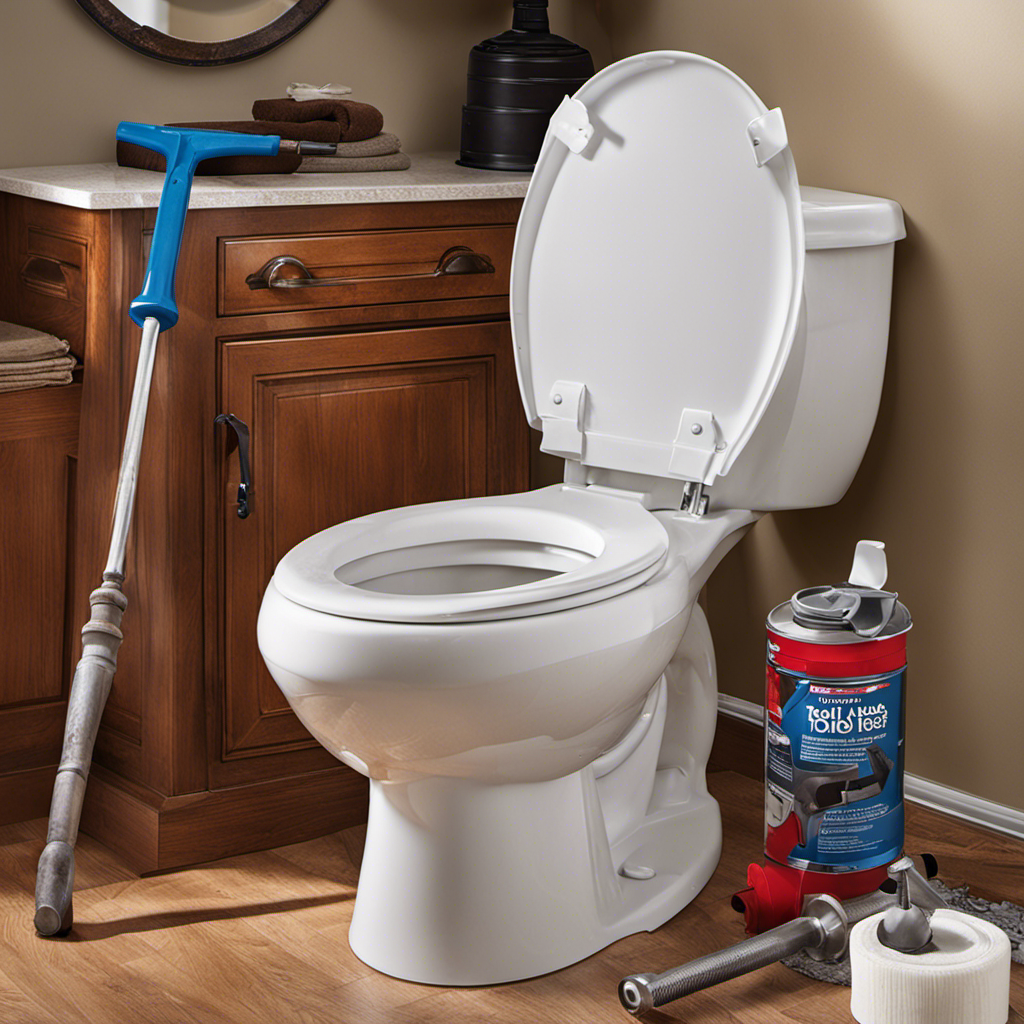 An image showcasing a step-by-step visual guide on removing a toilet from the floor
