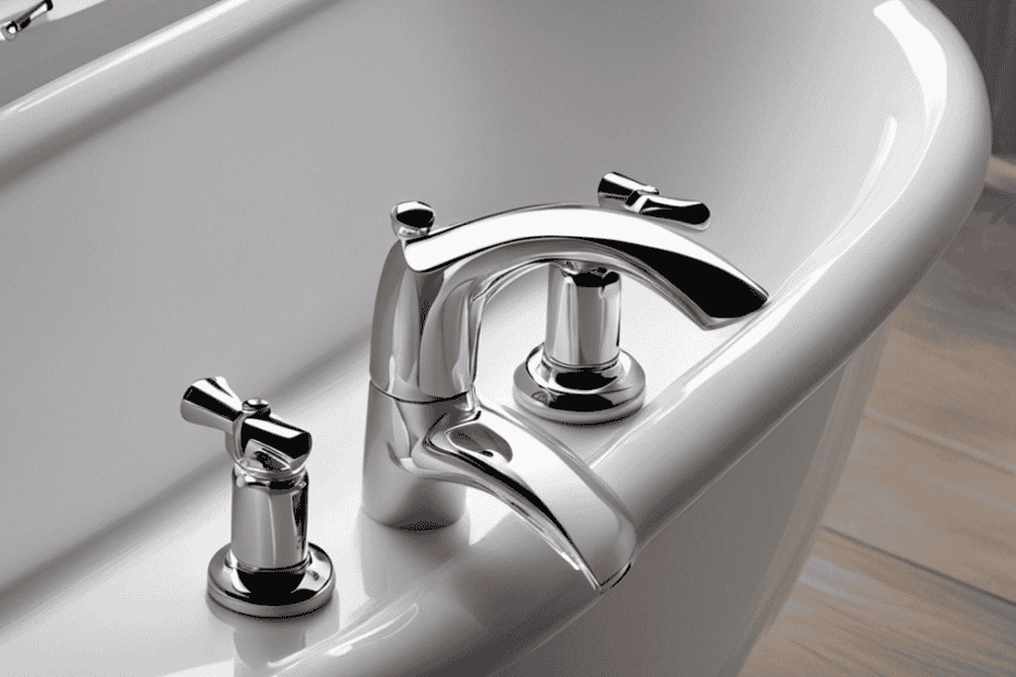 An image showcasing a step-by-step process of removing and replacing a bathtub faucet