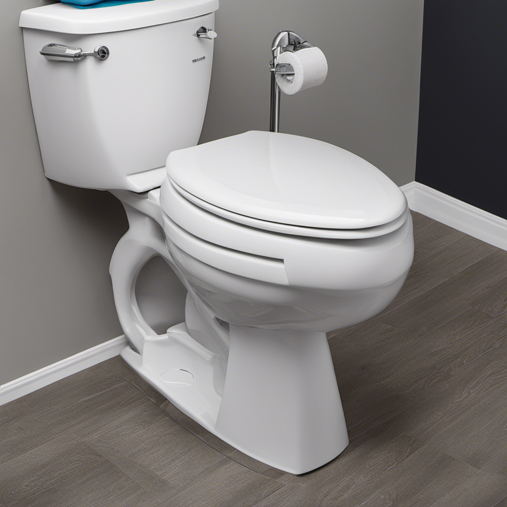 An image showcasing a step-by-step visual guide on removing a Bemis toilet seat