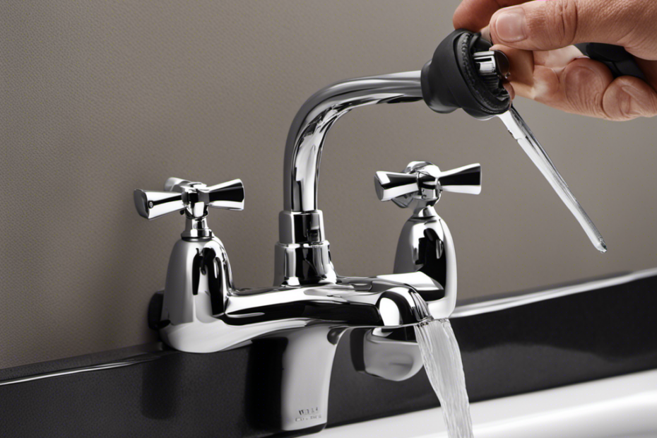 An image capturing the step-by-step process of removing a Delta bathtub faucet: hands gripping a pipe wrench on the faucet base, turning counterclockwise, releasing the screws, disconnecting the water supply, and finally detaching the faucet from the wall