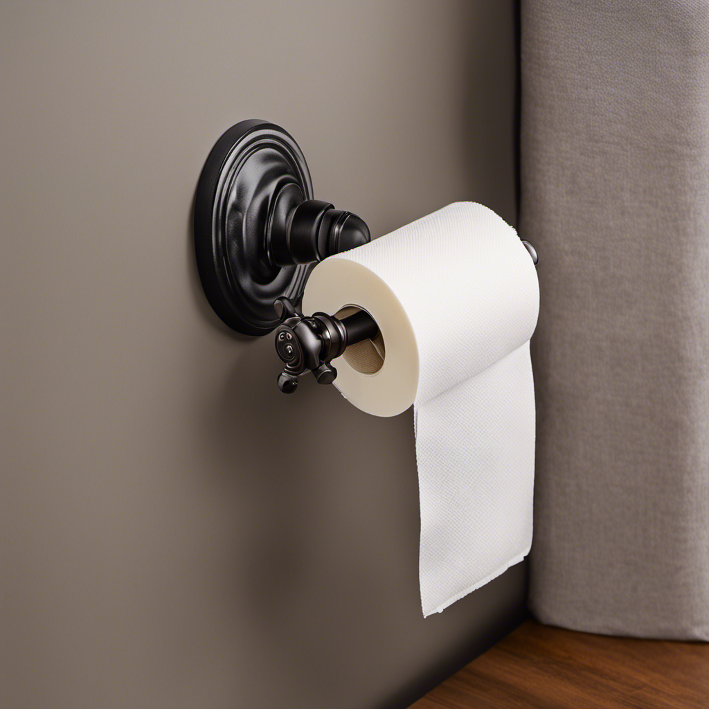 An image depicting a step-by-step guide on removing a toilet paper holder from a wall