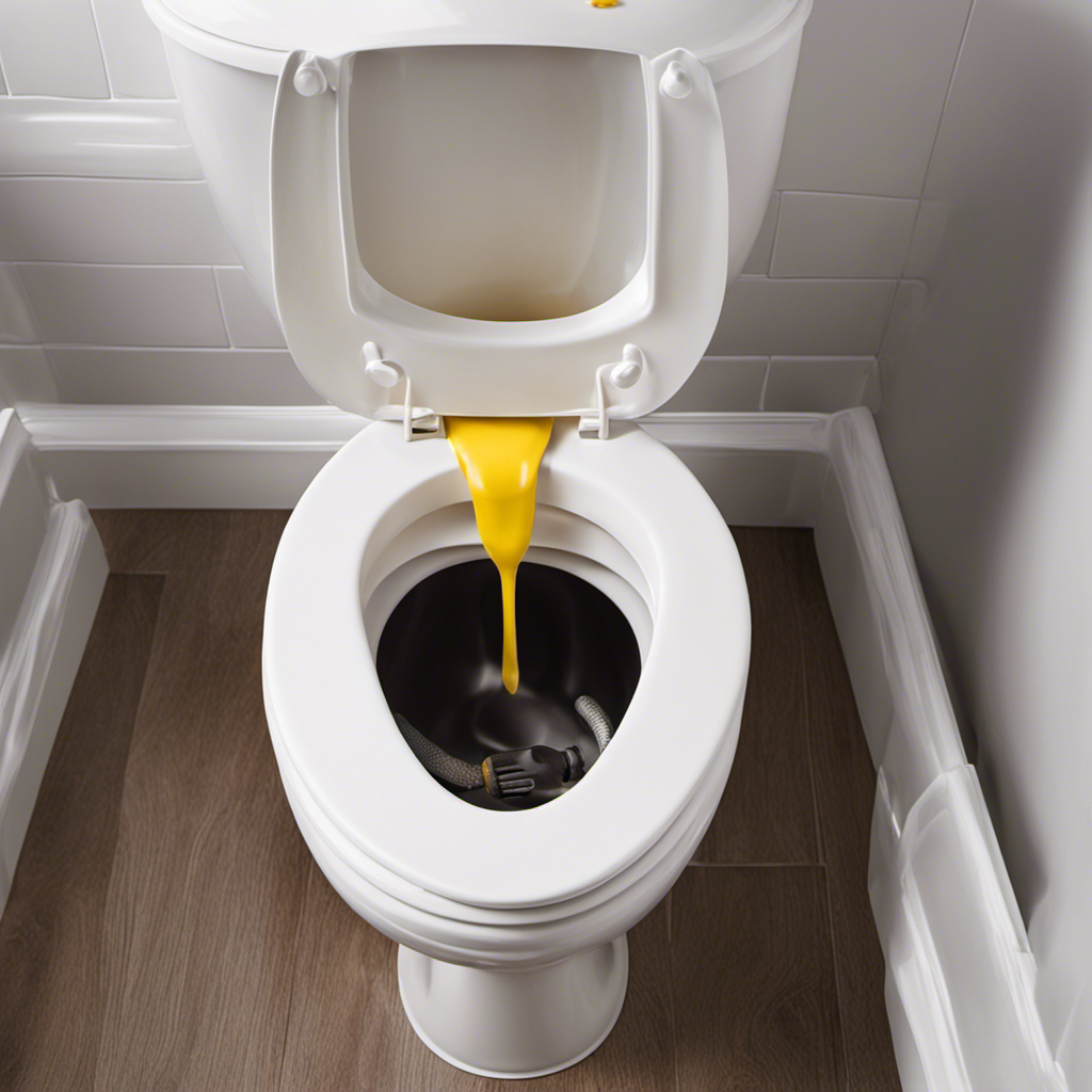 An image showcasing a step-by-step guide on removing a toilet wax ring