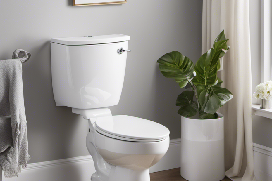 An image that showcases a sparkling white toilet bowl, free from any water stains