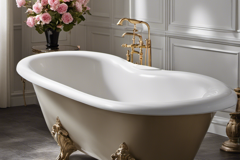 An image capturing the transformation of a worn-out bathtub into a gleaming centerpiece