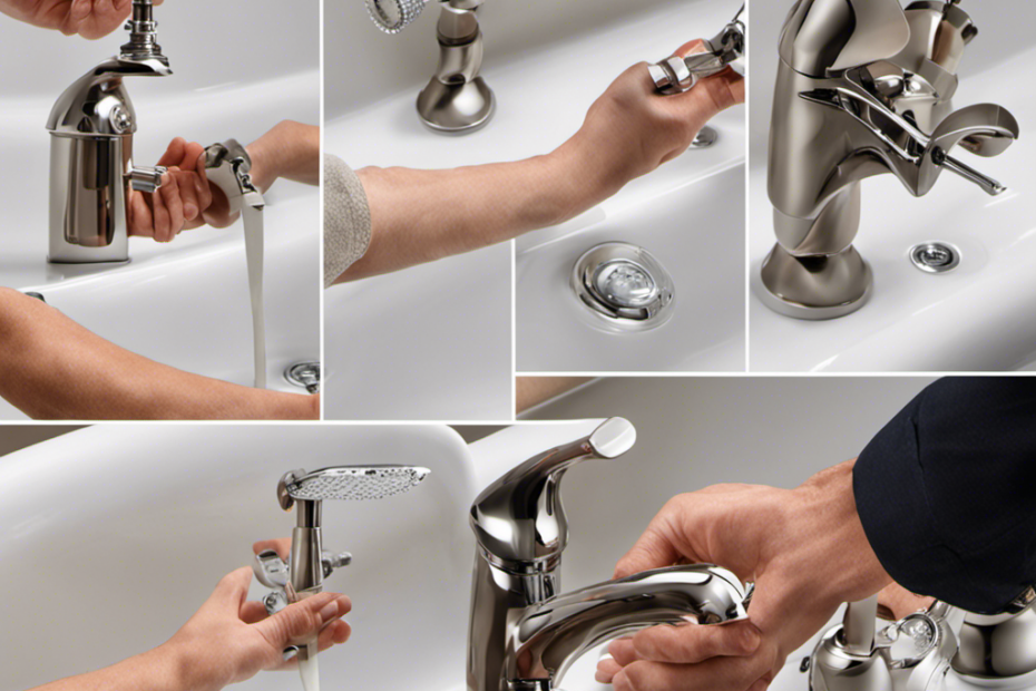 An image illustrating a step-by-step guide on replacing a 3-hole bathtub faucet