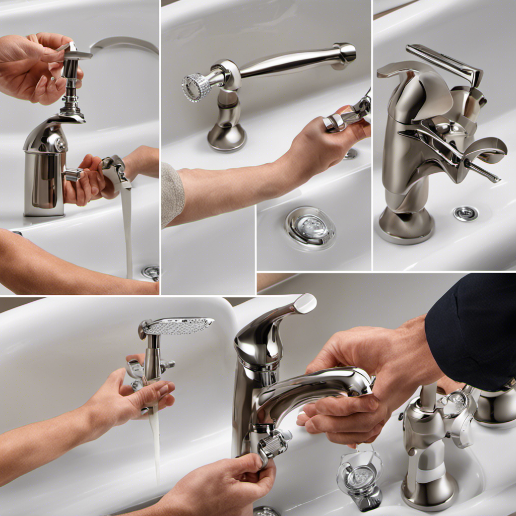 An image illustrating a step-by-step guide on replacing a 3-hole bathtub faucet