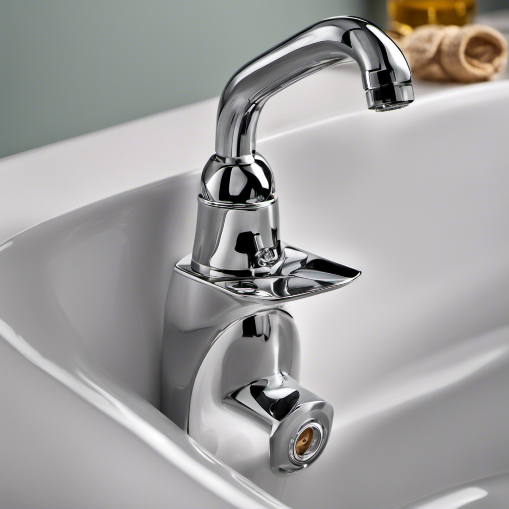 An image showcasing a step-by-step guide on replacing a leaky bathtub faucet