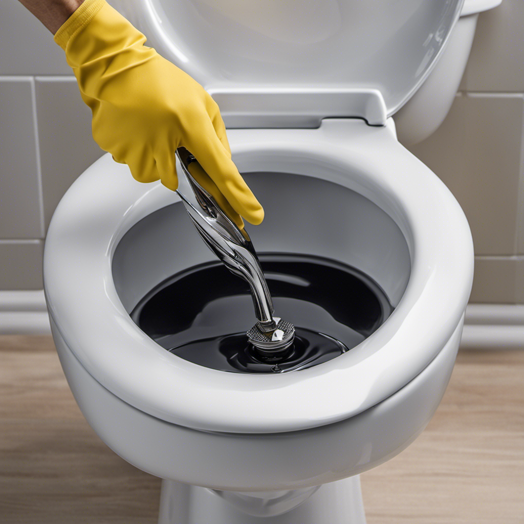 An image showcasing step-by-step instructions for replacing a toilet bowl: a wrench turning off the water supply valve, removing screws to detach the old bowl, cleaning the area, and installing a shiny new bowl