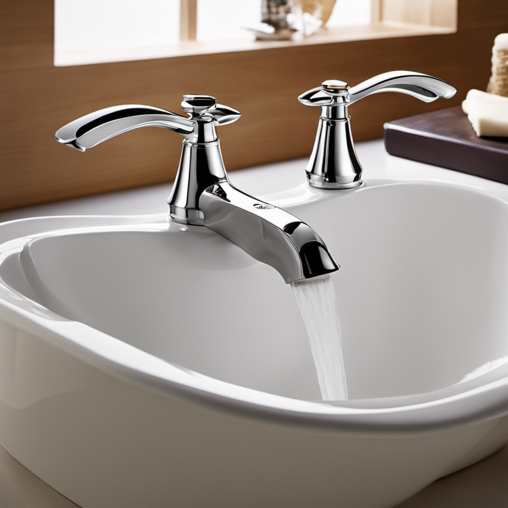 An image showcasing the step-by-step process of installing new faucet handles and spout on a two-handle bathtub faucet