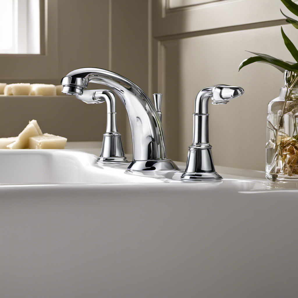 An image capturing the step-by-step process of replacing a two-handle bathtub faucet