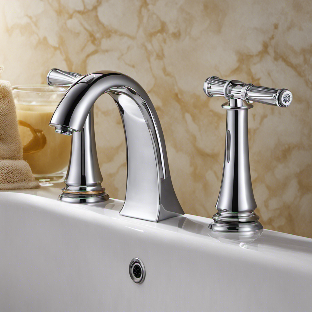 An image showcasing a variety of elegant two handle bathtub faucets in different finishes and styles, emphasizing their intricate designs, durable construction, and user-friendly features