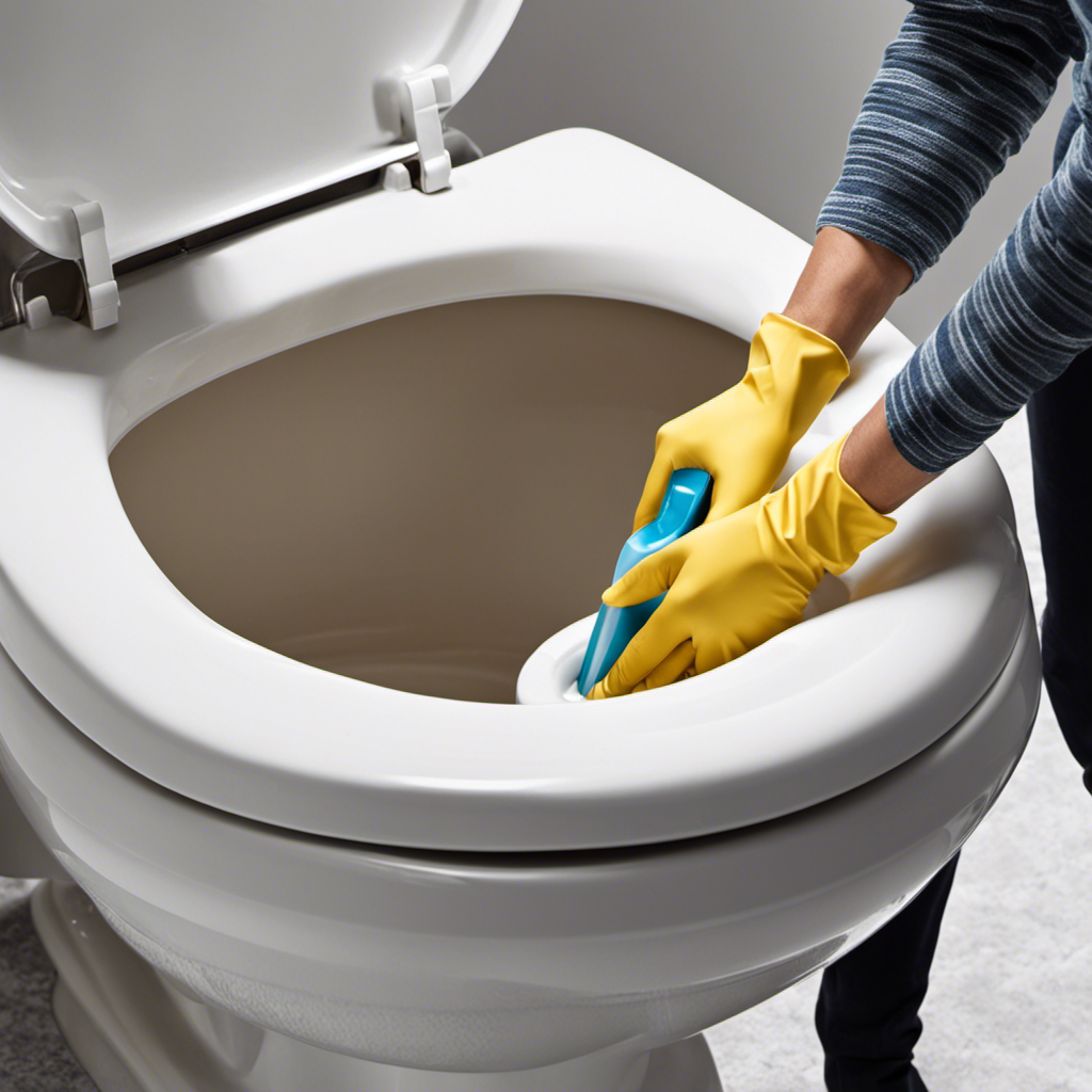 An image showcasing a step-by-step guide on replacing a wax ring on a toilet