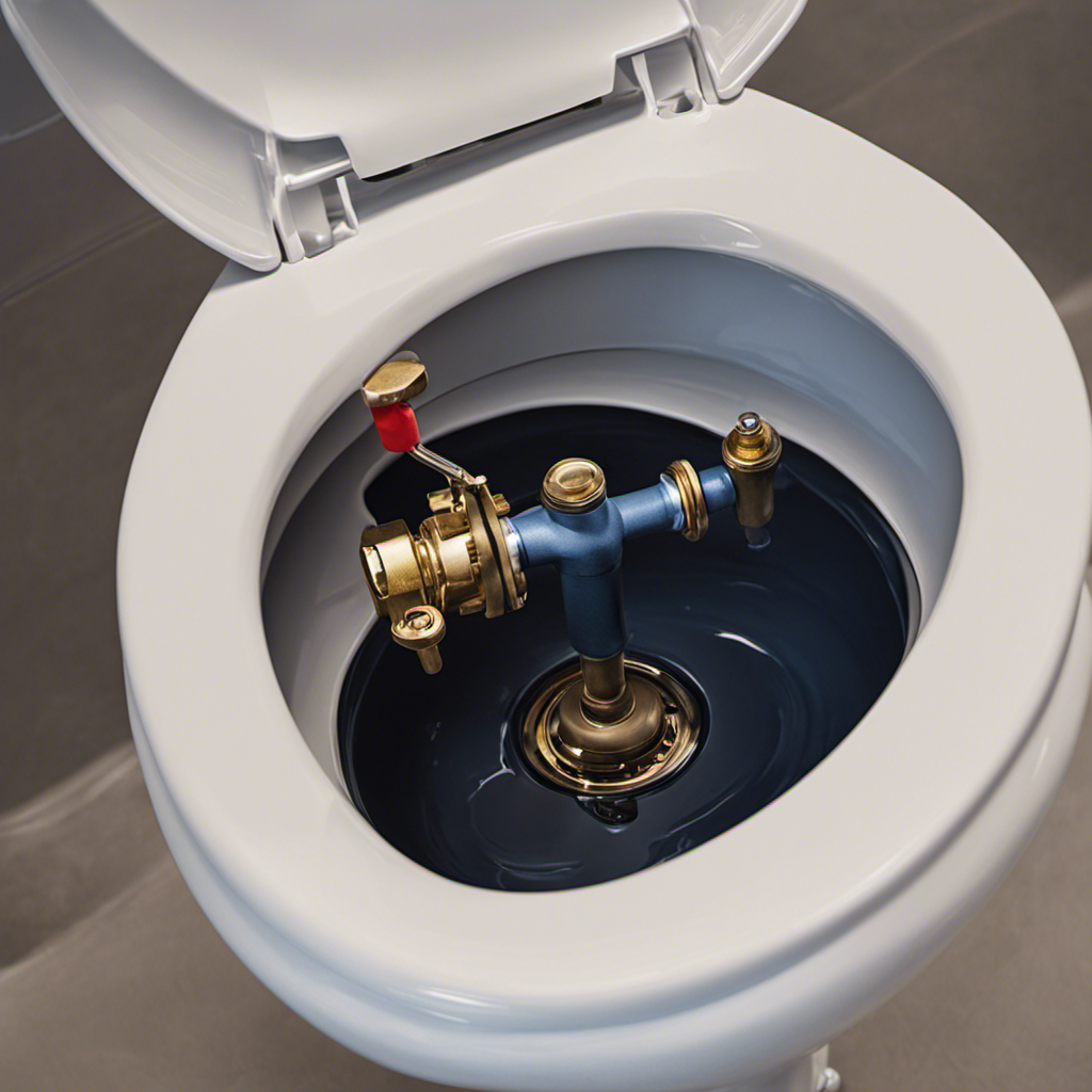 An image capturing the step-by-step process of replacing a fill valve in a toilet