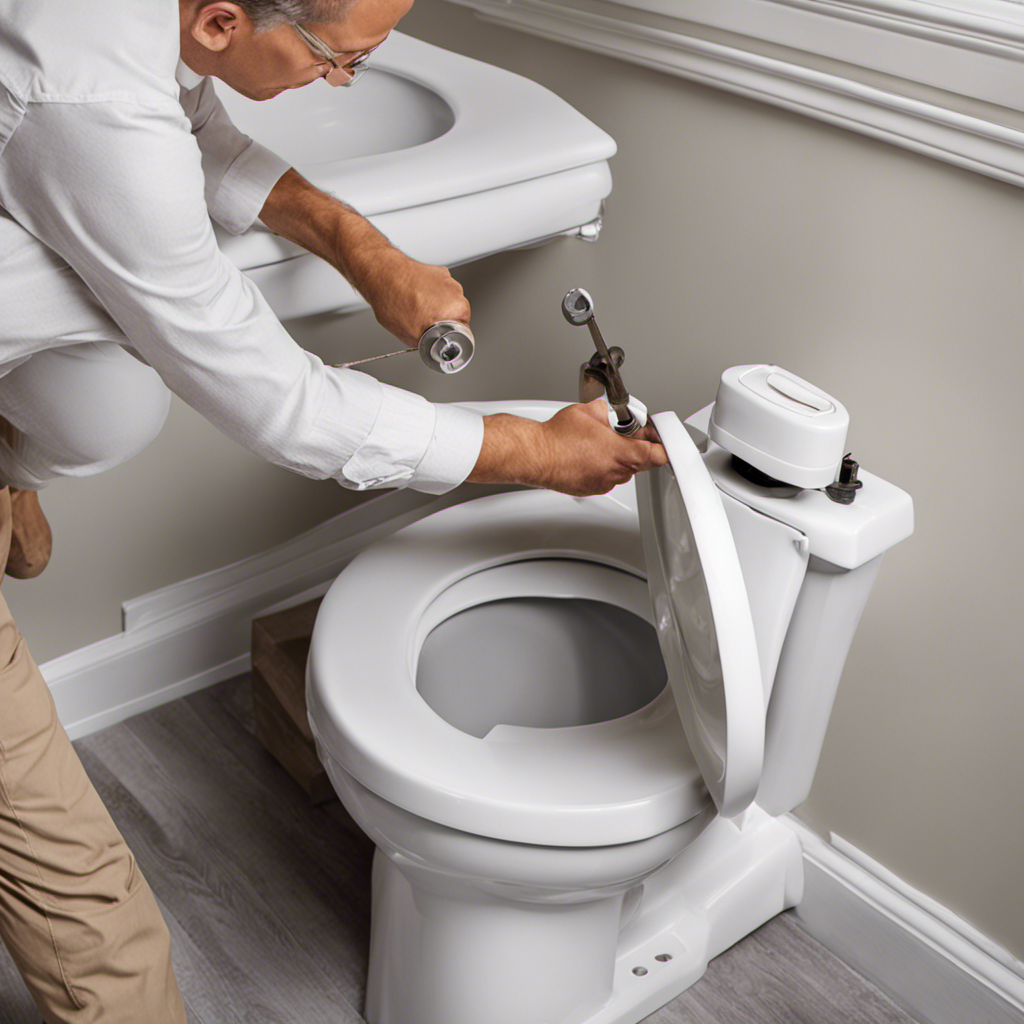 An image showcasing a step-by-step guide on replacing a toilet flange