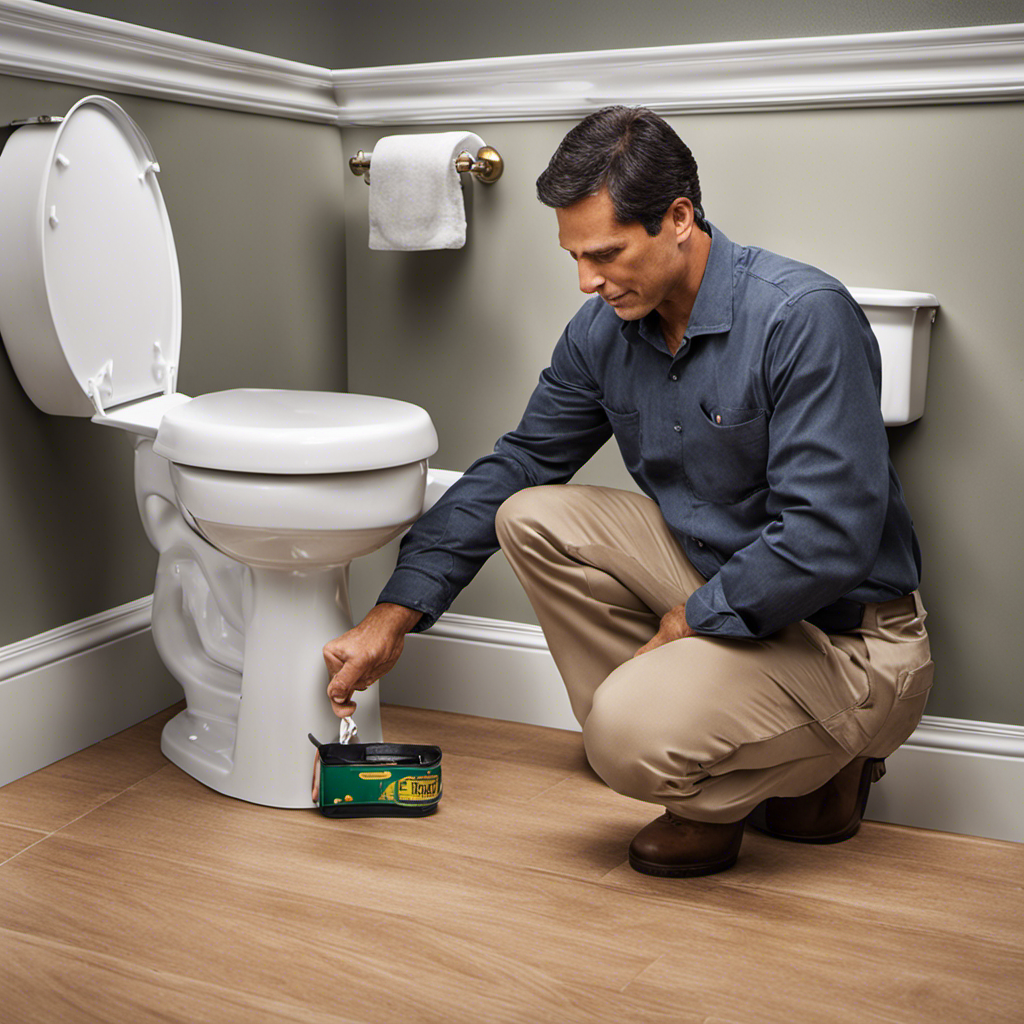 An image showcasing a step-by-step guide on setting a toilet flange