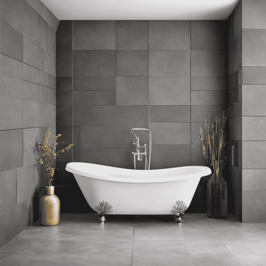 An image depicting a step-by-step guide to tiling around a bathtub