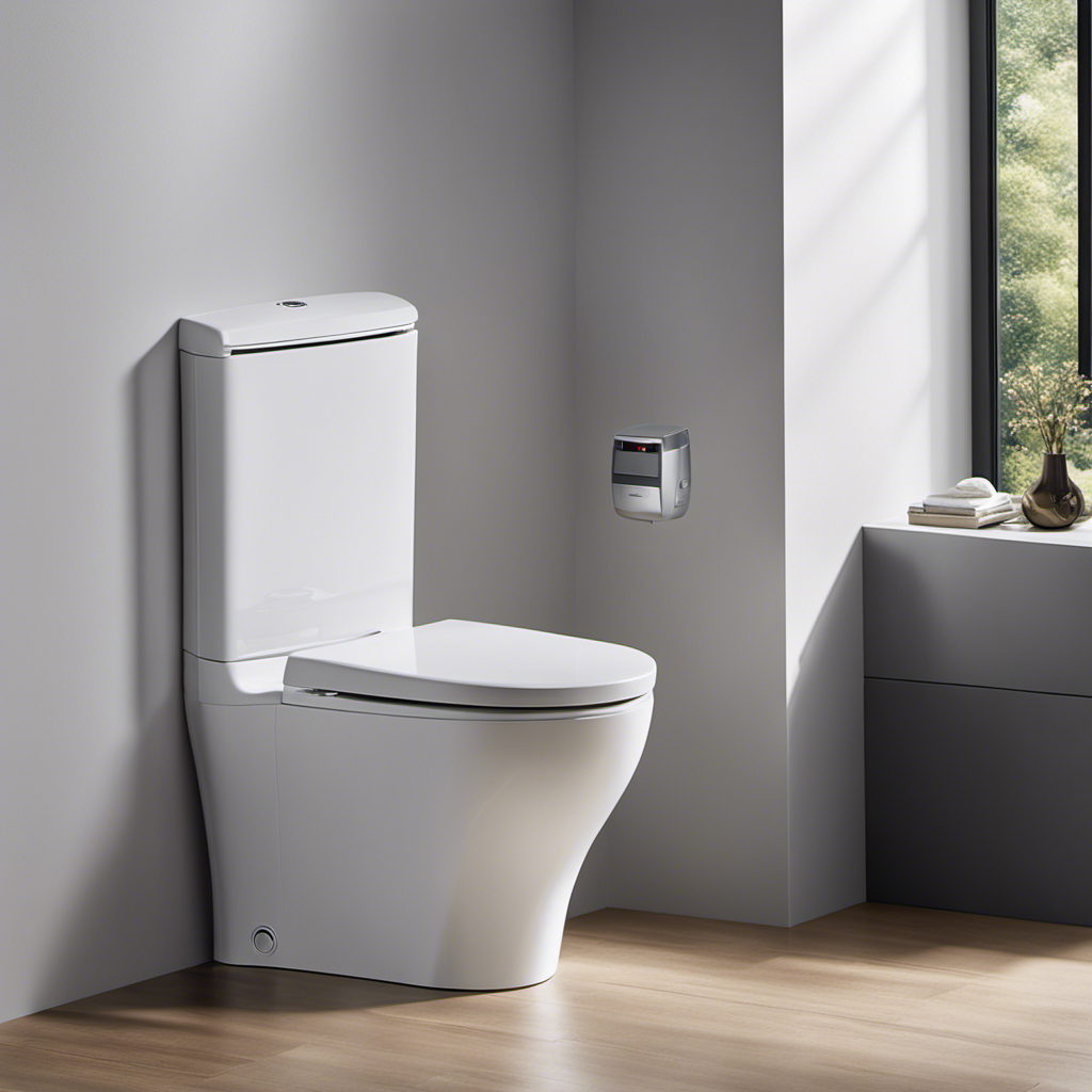 An image capturing the step-by-step process of using a bidet toilet: a person seated, adjusting water temperature and pressure with a control panel, followed by a gentle stream of water cleansing the body